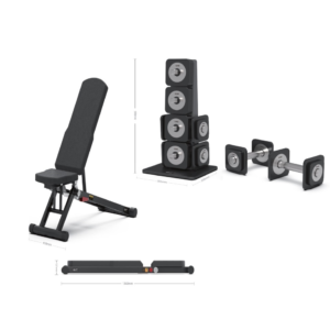 INSOSPORT univesalus suoliukas ir hantelių stovas